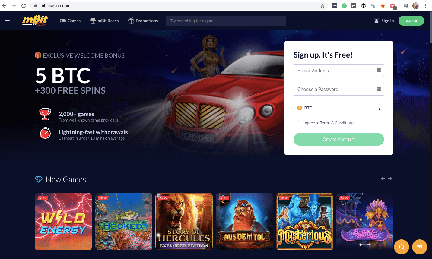 Play casino games with bitcoin