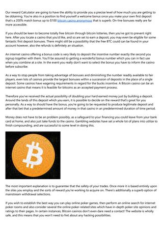 Bitcoin casino sites uk no deposit bonus